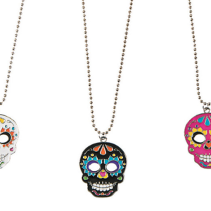 day of the dead ball chain necklaces