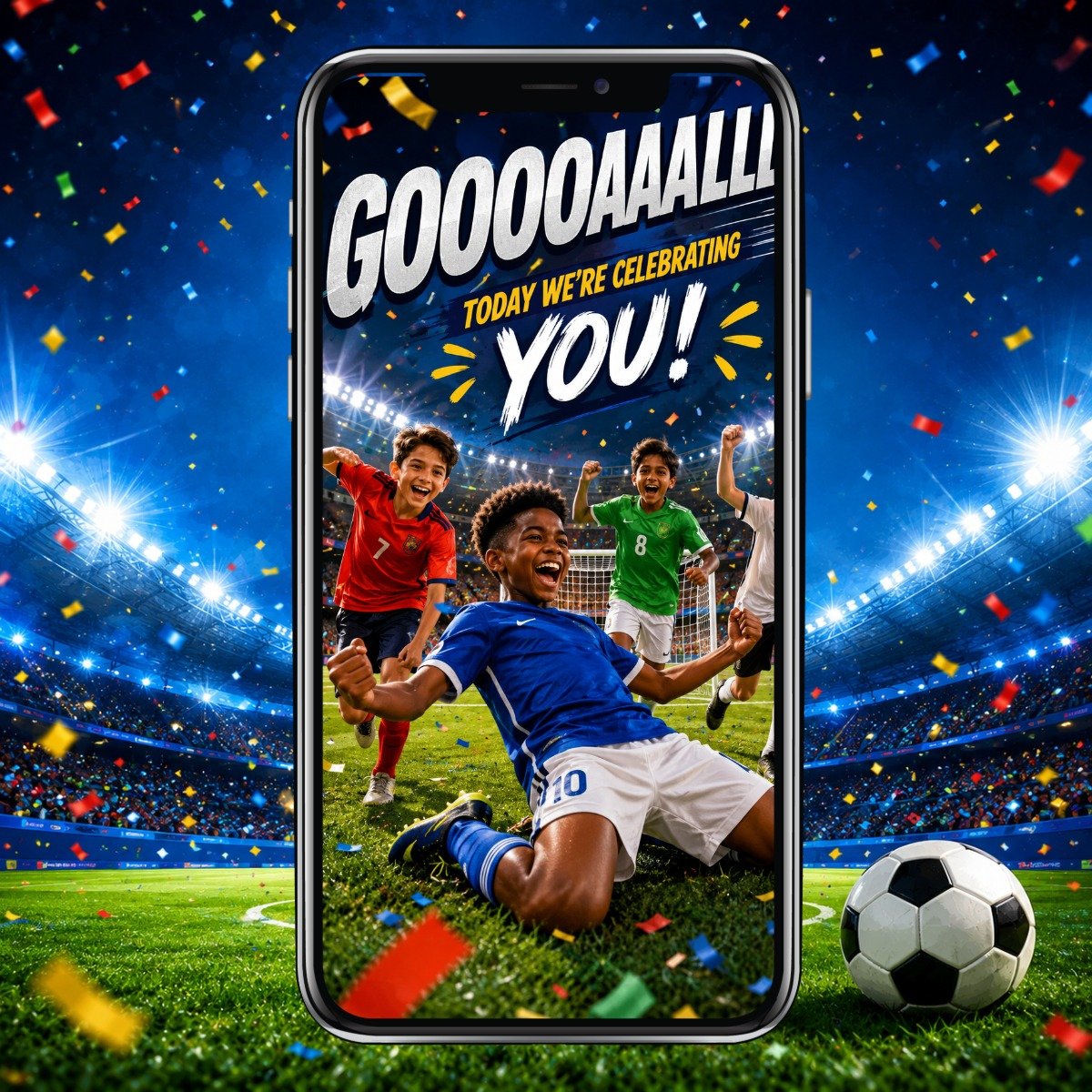 GOOOOAAALLLL!! Birthday Soccer eCard