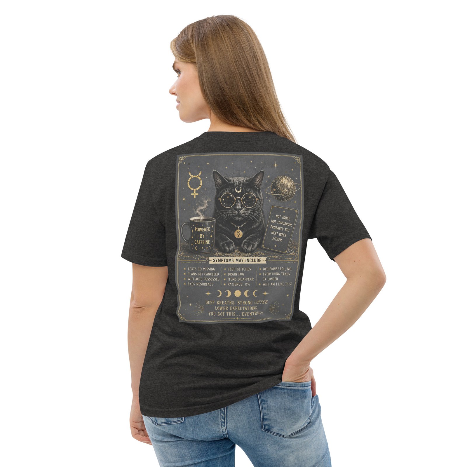Grey Mercury Retrograde: The Original Plot Twist™ Vintage Celestial Graphic Tee - Image 7