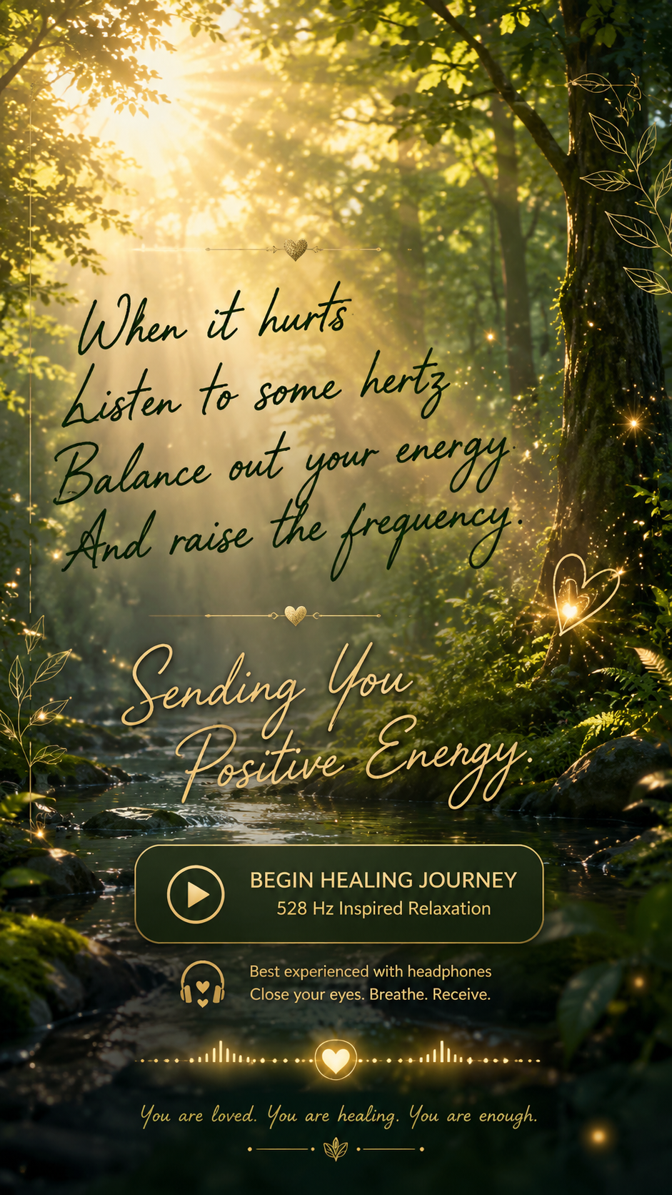528 Hz Healing Card