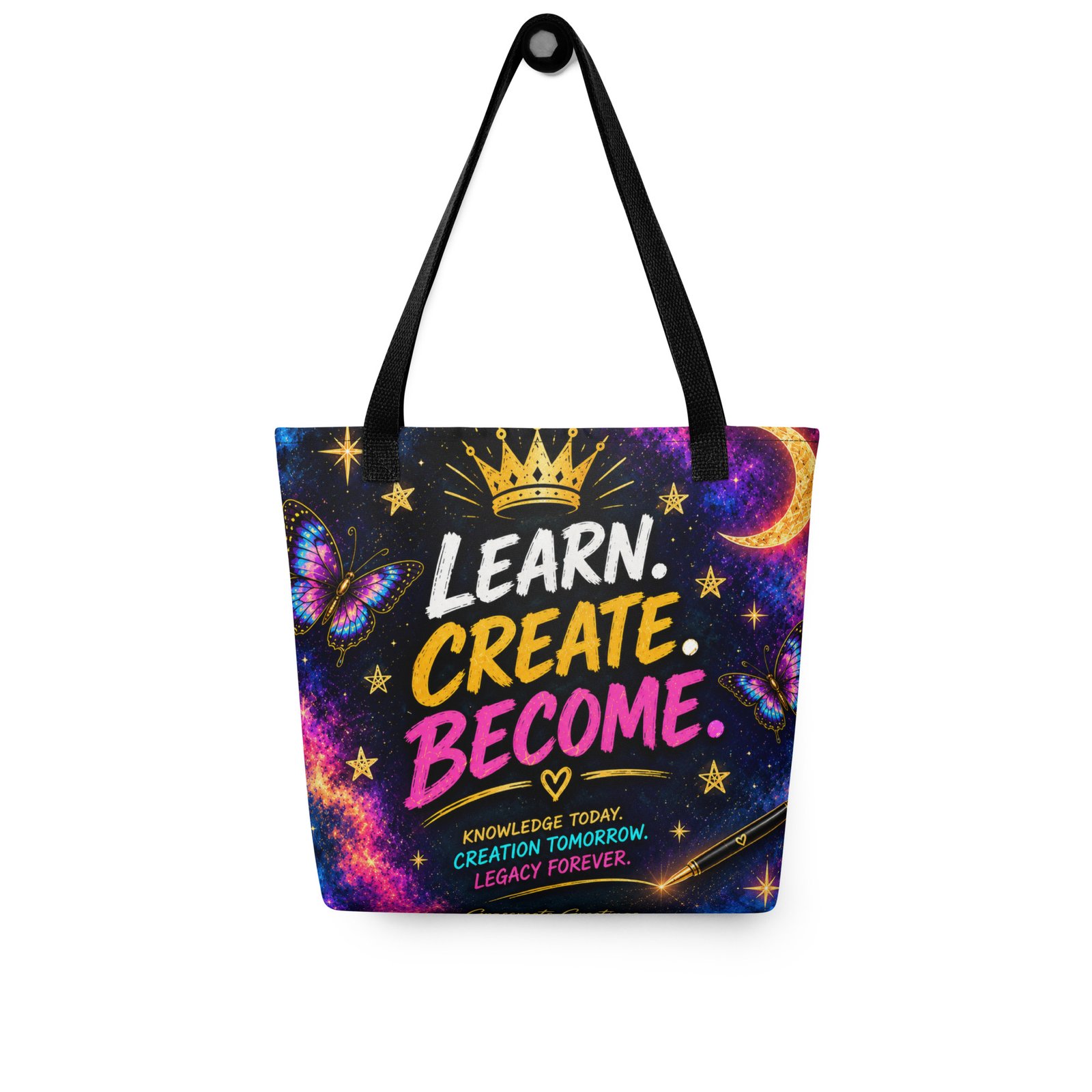 Learn. Create. Become All-Over Print Tote Bag - Image 3