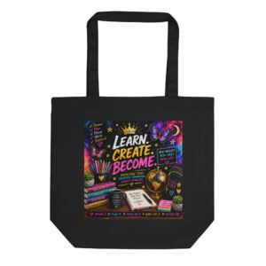 Learn. Create. Become. Tote Bag