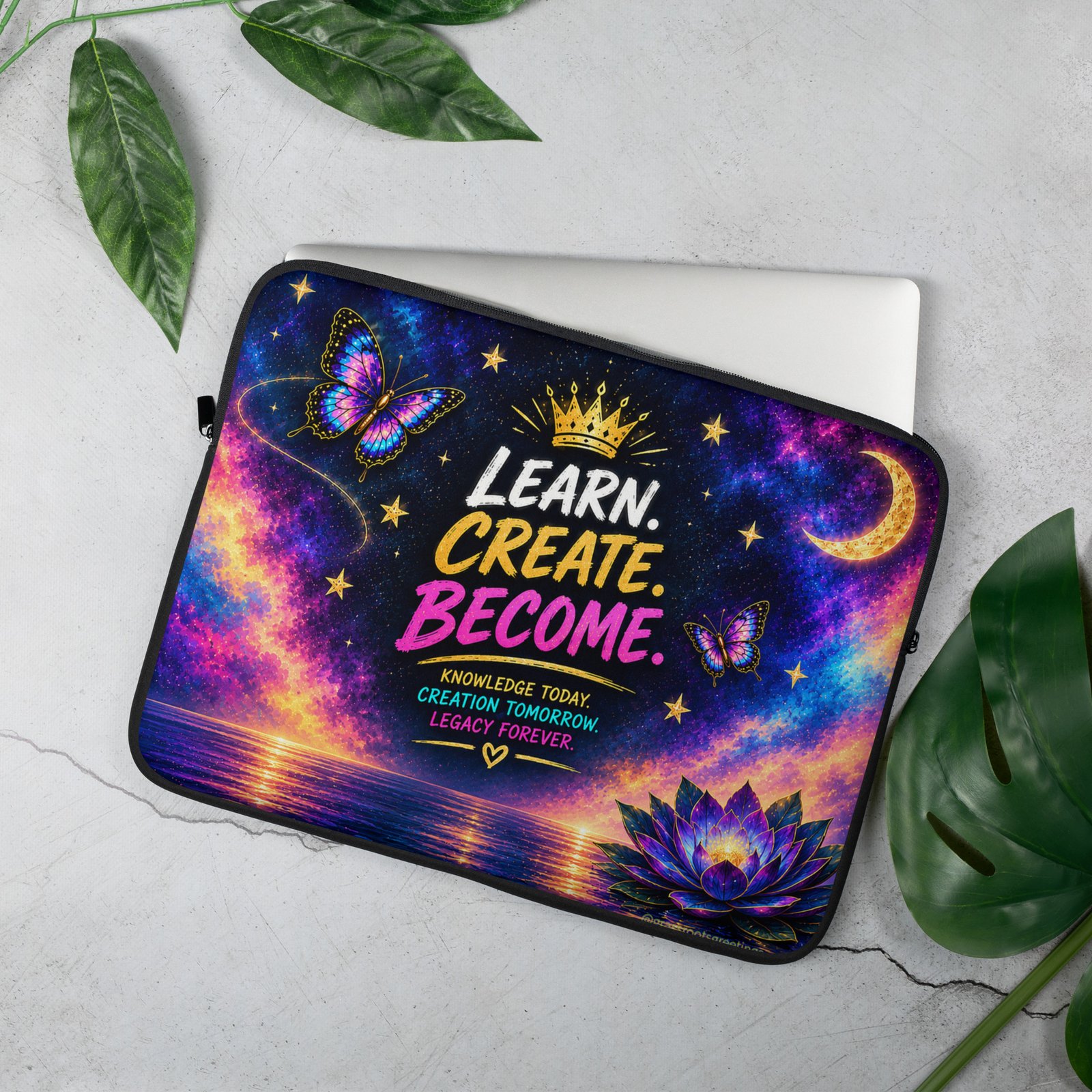 Learn. Create. Become. Laptop Sleeve